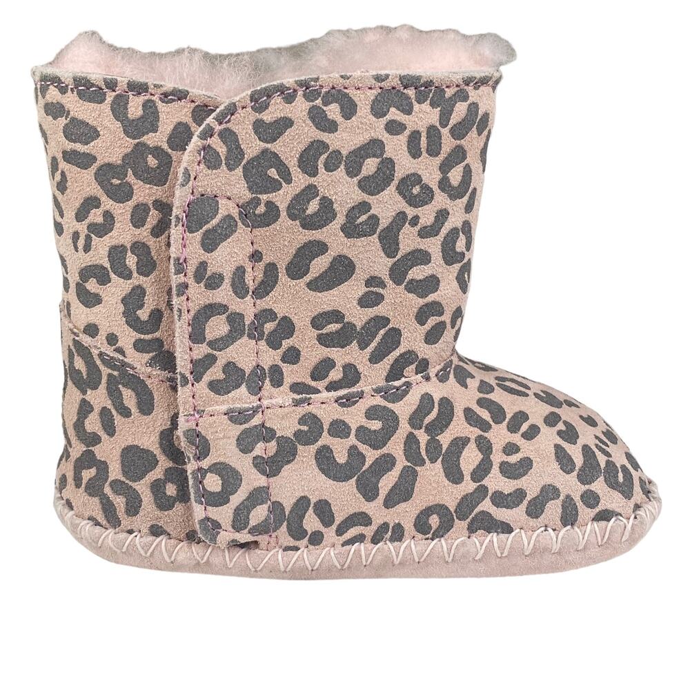 UGG Infant Casssie Leopard Brown Pink Winter Bootie Size US 4/5